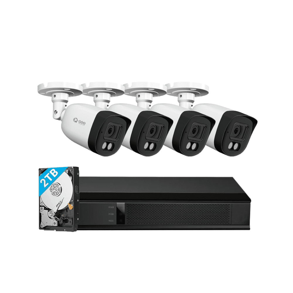 Qsee 5MP 8-Channel 2TB DVR Wired Security Camera System with Color Night Vision QH08045YC
