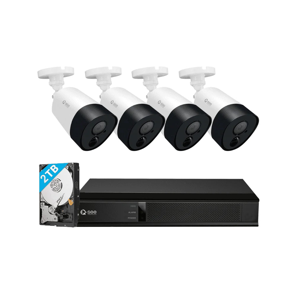 Qsee 5MP 2TB DVR Security Camera System with PIR Sensor QH08045FR